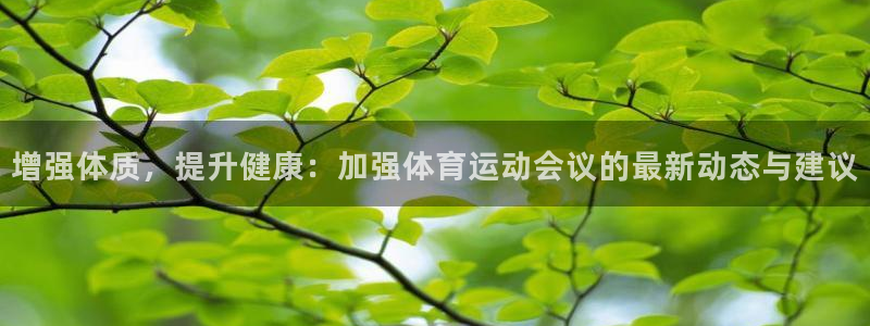 919体育直播最新更新：增强体质，提升健康：加强体育运动会议的最新动态与建议